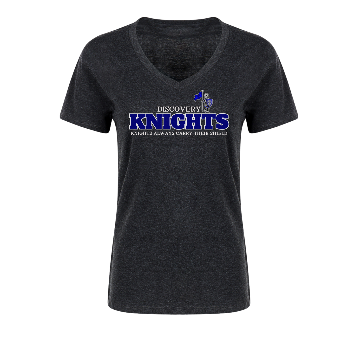 Knights Always Carry Their Shield Adult Ladies V-Neck